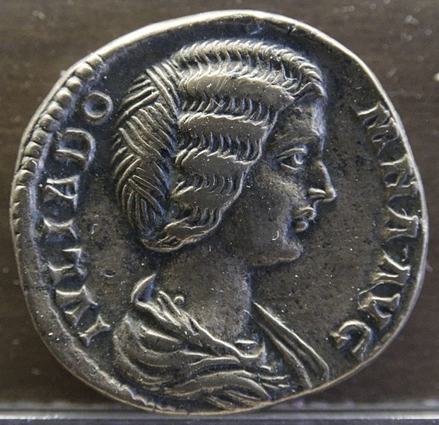 A coin with Julia Domna. Photo Credit