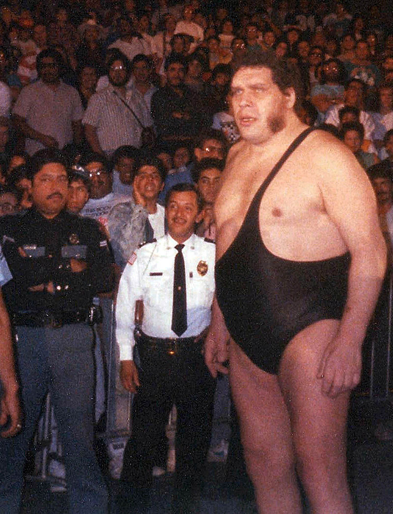 Professional wrestler André the Giant walking to the ring in the late 1980s. Photo Credit