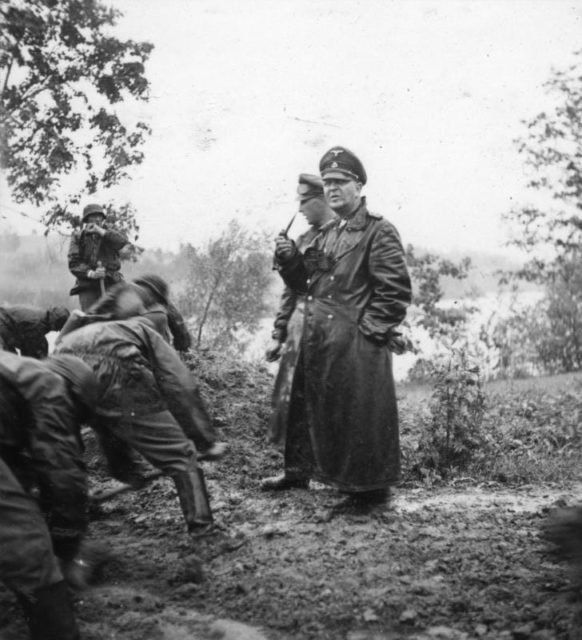 Eicke and the SS Division Totenkopf in the Soviet Union in 1941, photo credit