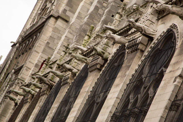 Gargoyles on Notre Dame in Paris Photo Credit