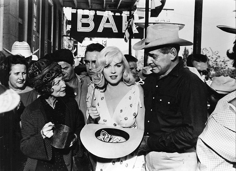 With Marilyn Monroe in The Misfits (1961)