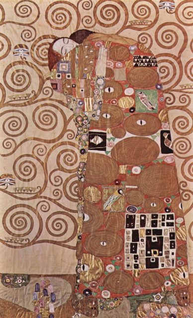 The embraced couple by Gustav Klimt