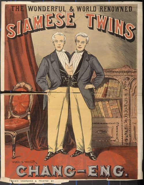 Chang and Eng, the Siamese twins in later years