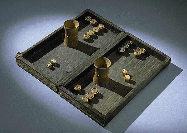 Backgammon set, 19th century