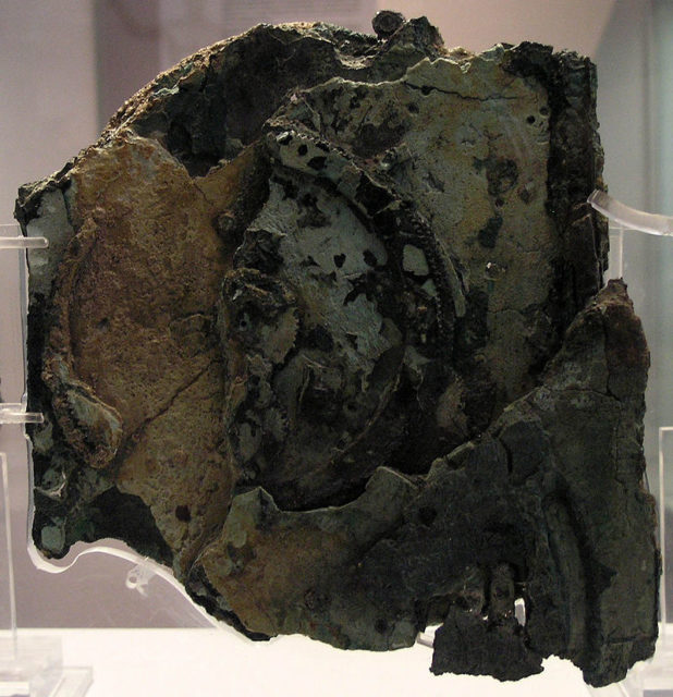 The Antikythera mechanism (Fragment A – back) Photo Credit Marsyas CC BY 2.5 lp