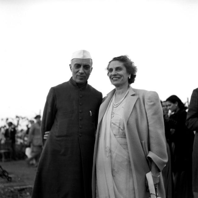 Pandit Jawaharlal Nehru and Lady Mountbatten. Photo credit