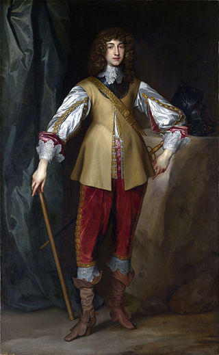 Rupert as a young man visiting his uncle, King Charles I’s court in England, by Anthony van Dyck