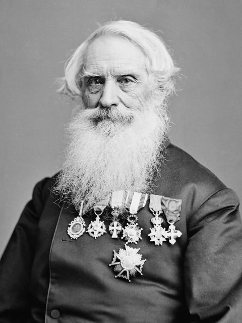 Portrait of Samuel F. B. Morse taken by Mathew Brady, in 1866