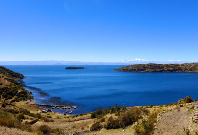 The stunning blue of Lake Titicaca. Photo credit