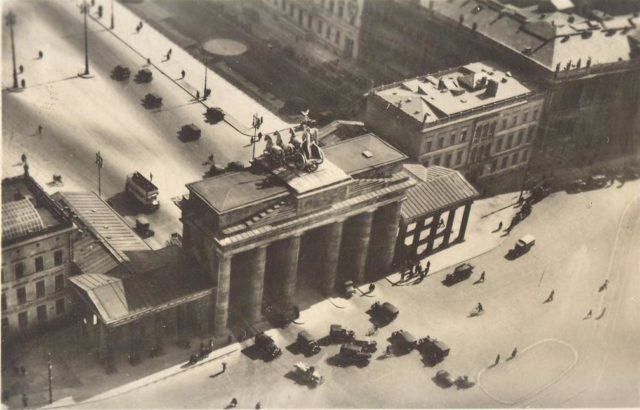 The Brandenburg Gate and Parisian place during the 1930’s
