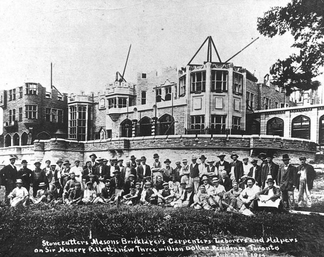 Casa Loma during the construction (1912)