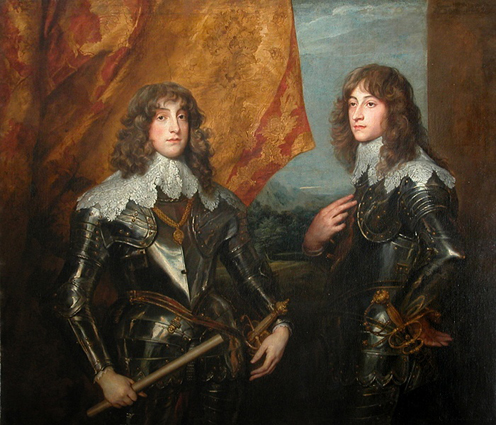 Charles I Louis, Elector Palatine (left), and Rupert (right), in a 1637 portrait by Anthony van Dyck