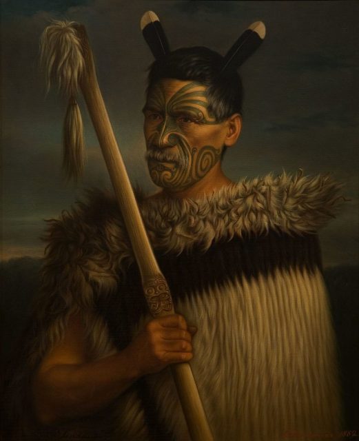 A portrait of Māori man, by Gottfried Lindauer, 1882  Photo Credit