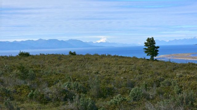 Monte Sarmiento in the distance. Photo credit