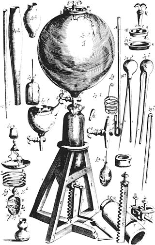 Robert Boyles’s “Pneumatic engine” was designed by Robert Hooke, who also carried out the experiments that led to the discovery of Boyle’s law
