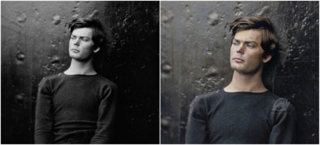 Lewis Powell. He Was A Conspirator With John Wilkes Booth, Who Assassinated President Abraham Lincoln. Original Photo: Library of Congress. Colorized by Marina Amaral