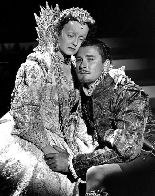 Publicity photo of Bette Davis and Errol Flynn in “The Private Lives of Elizabeth and Essex”