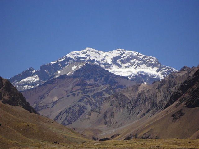 Aconcagua from the park entrance. Photo credit