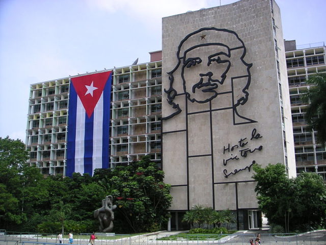 Guevara at the Plaza de la Revolución, in Havana, Cuba. Photo credit