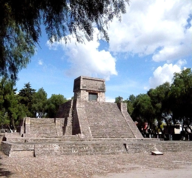 The Aztec Pyramid at St. Cecilia Acatitlan, State of Mexico.