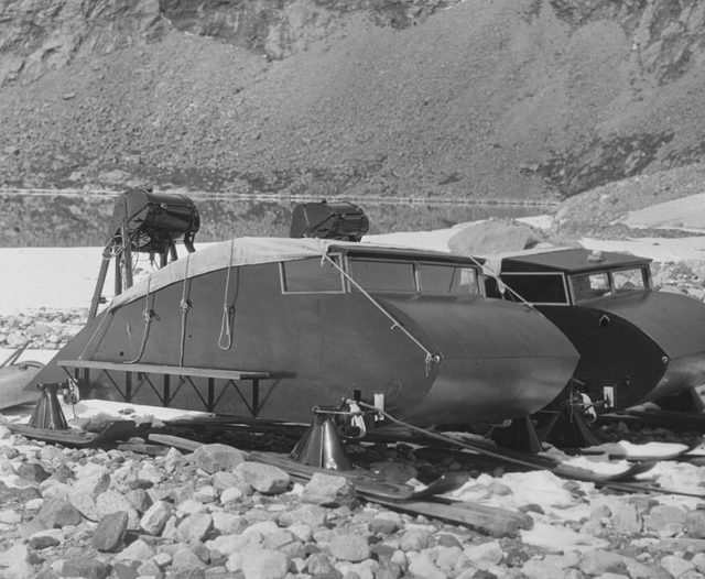 Customized vehicles used by the 1930 expedition (stored)