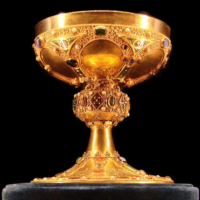 Chalice from the treasure of the Cathedral of Reims, 12th century.