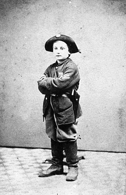 Drummer boy Clem during the American Civil War