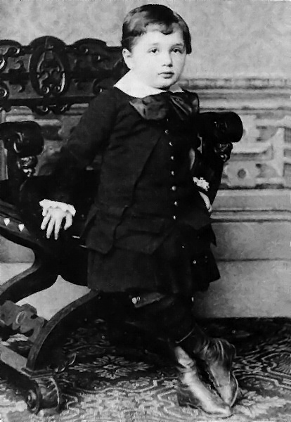 Einstein at the age of 3 in 1882