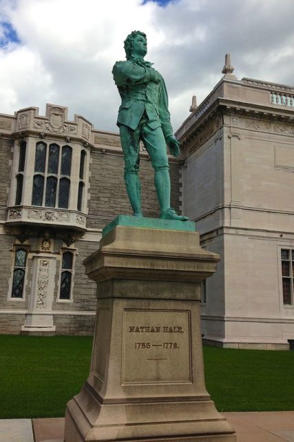 The Nathan Hale statue by Enoch Smith Woods. Photo Credit