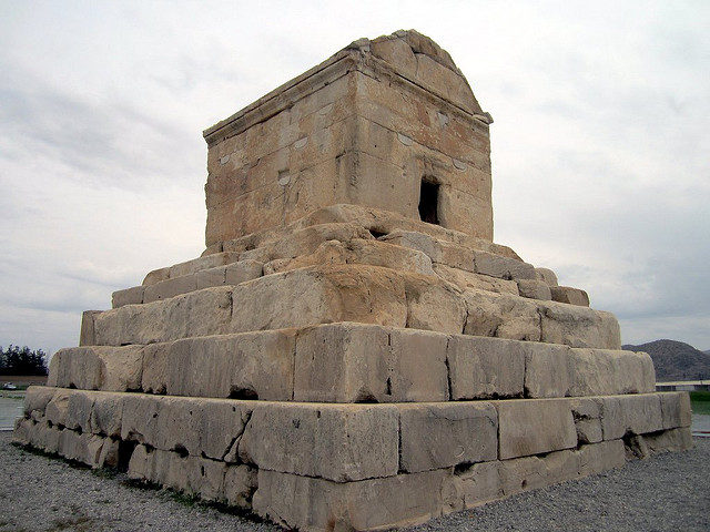 The tomb of Cyrus the Great (576-530 BC), founder of the first Persian empire, at Pasargadae, Iran. Photo Credit