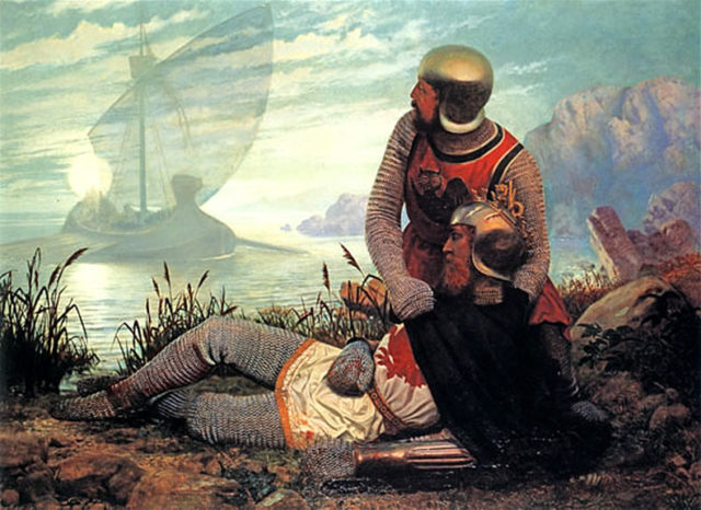 The Death of Arthur, by John Garrick (1862)