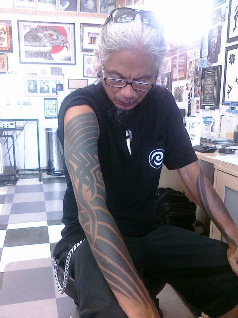 Leo Zulueta at Spiral Tattoo, Ann Arbor, Michigan, August 2011. Photo Credit