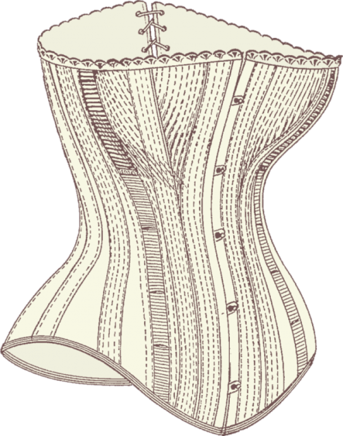 Frontside of a corset, 1890