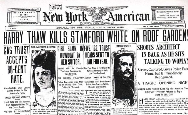 Front page, New York American, June 26th, 1906.