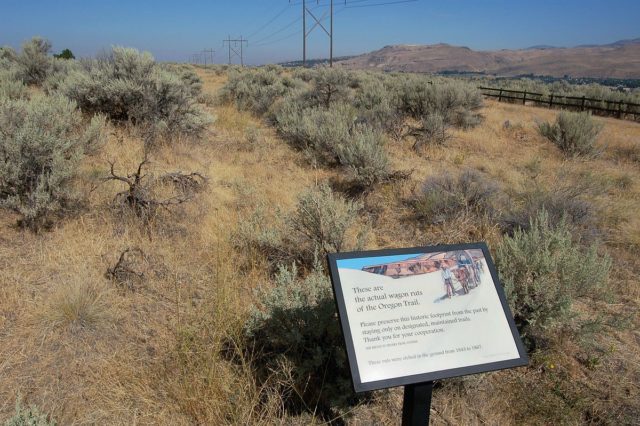 Remnants of the Oregon Trail near Boise, Idaho. photo credit