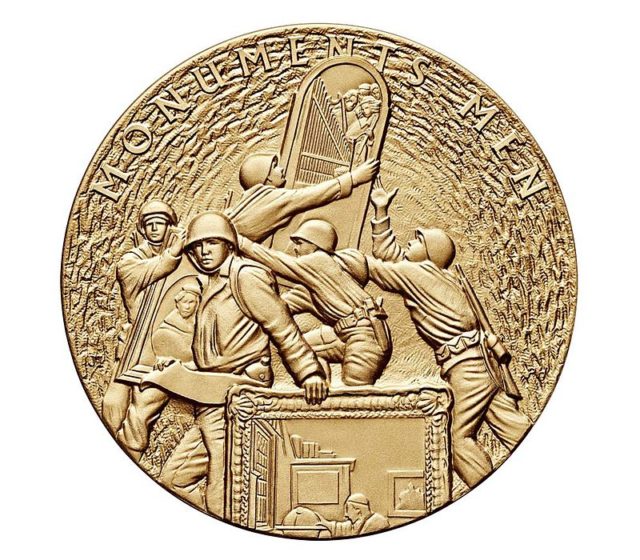 Monuments Men Congressional Gold Medal, presented 9 June 2014.