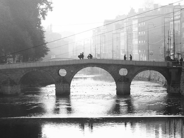 “Latin bridge” in Sarajevo. The site where Nedeljko Čabrinović failed to commit suicide. Author sundeviljeff – CC-BY 2.0