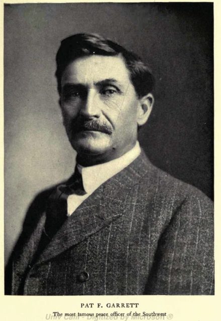 Portrait of Pat Garrett from The Story of the Outlaws