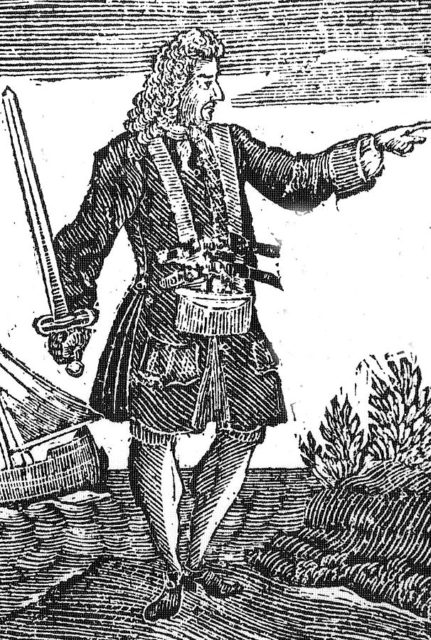 An early 18th-century engraving of the Englishman Charles Vane, whose career as a pirate lasted from 1716 to 1721.
