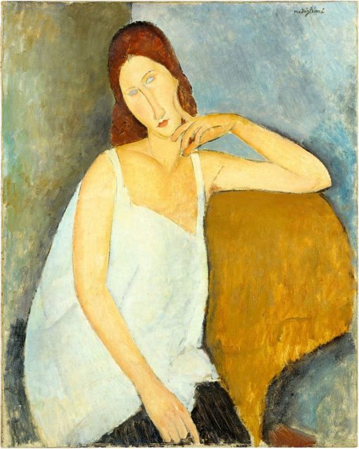 Jeanne Hébuterne, 1919, oil on canvas. Jeanne was one of Modigliani’s many love interests.