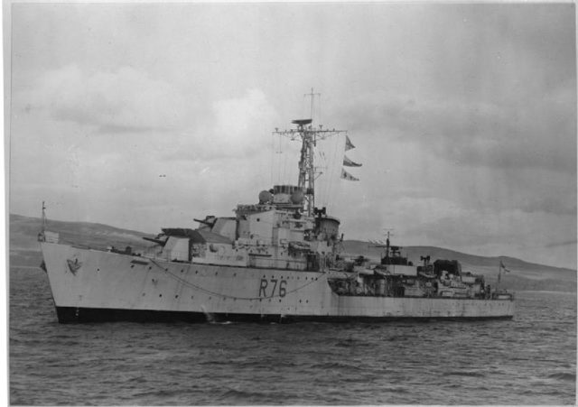 The Royal Navy C class destroyer HMS ‘Consort’. The ship suffered 49 casualties in 1949 after being attacked by the Chinese.