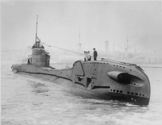HMS Thorn, a T-class submarine identical to HMS’Thetis.