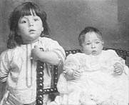 Millvina and her brother, Bertram, c. 1912/1913. First published in local papers in Britain, talking about “Titanic baby”