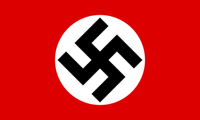Flag of the NSDAP during 1920 to 1945. Used to accompany File: Flag of German Reich (1933–1935).svg as National and commercial flag during 1933 to 1935.