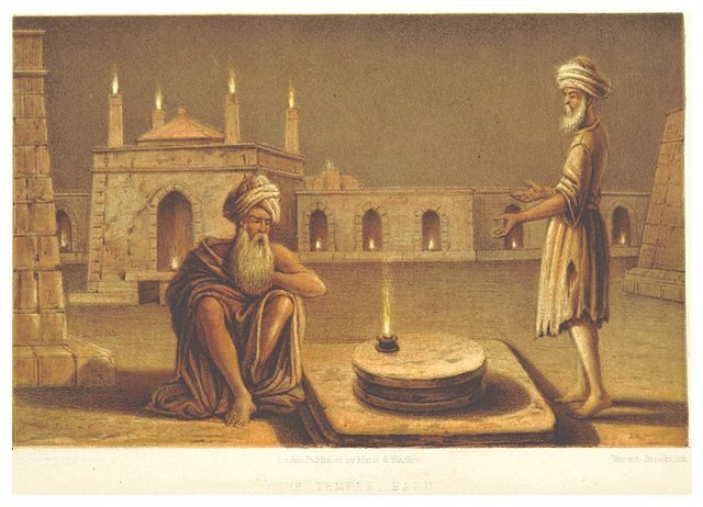 The fire temple of Baku – people are praying to their Wise Lord, the Supreme Being, Ahura Mazda