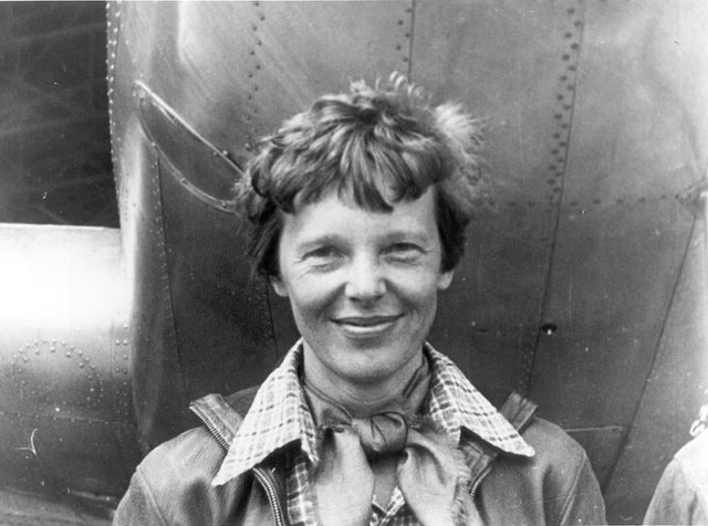 Amelia Earhart, the first woman to make a solo flight across the Atlantic Ocean