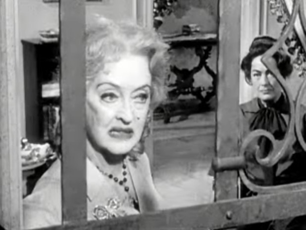 Bette Davis (left) as Baby Jane Hudson and Joan Crawford as her sister, Blanche Hudson