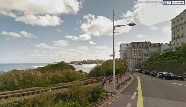 Google Streetview screenshot of the place where one of the old images was taken