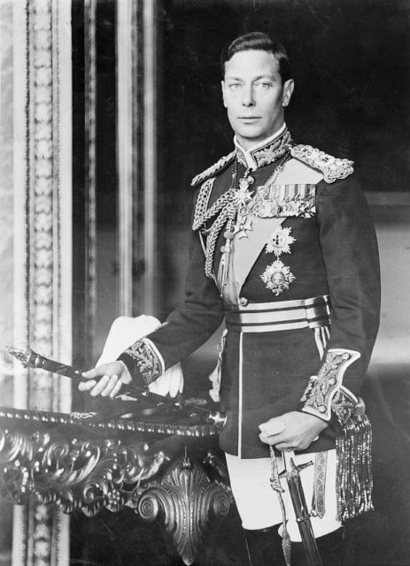 King George VI of the United Kingdom in the full dress uniform of a British field marshal.