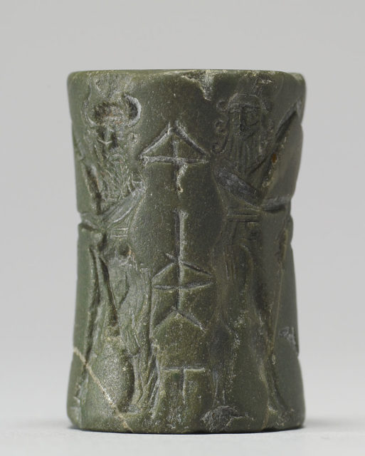One of the cylinder seals known in Akkadian as Kunukku.